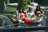 Kim Kardashian in bikini showign her big boobs while filming Keeping Up with the Kardashians reality show